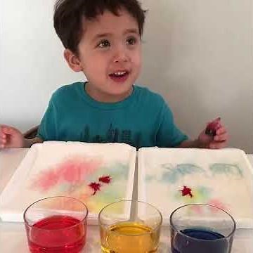 Kids science experiment - dry vs wet paper towel - Preschool Science Experiment