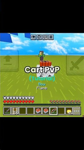 Minecart Cart PvP Tutorial 🥶 #zyperplays #mcpe