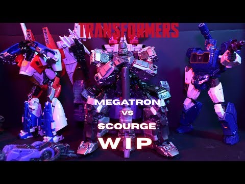 Transformers Megatron vs scourge stop motion preview