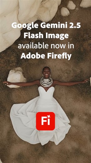 @Google's Gemini 2.5 Flash Image is now in Adobe Firefly: create stunning work worth a double, triple-take. ✨ Try it now for free: https://adobe.ly/47czD3d | Adobe