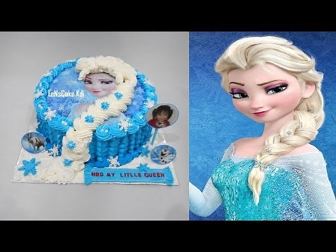 Frozen Elsa Cake Topper Edible Icing How to Make Birthday Cake