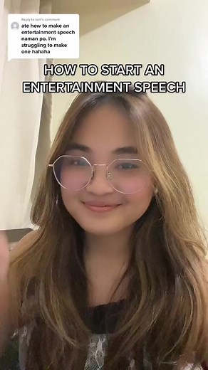 18K views · 1.1K reactions | How to start an entertainment speech #speechwithgia #speech #presentation #publicspeaking #publicspeakingtips #studyhacks | Gianna Abao | Facebook