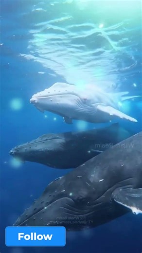 This isn’t CGI… this whale is real. 🐋🤍Meet Migaloo — one of the rarest whales ever seen...