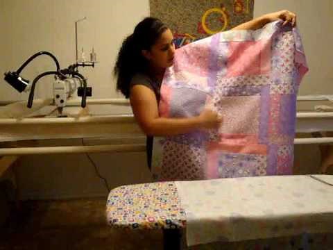 Longarm Machine Quilting- Loading your quilt