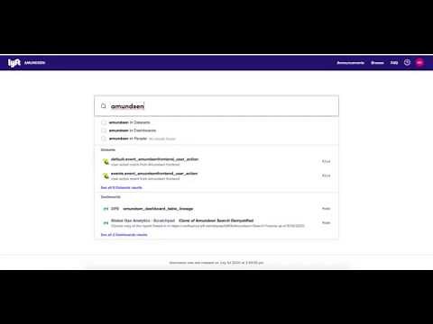 Amundsen demo - Tables, dashboards and people (July'20)