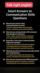 Smart Answers to Communication Skills Questions | TalkRight English