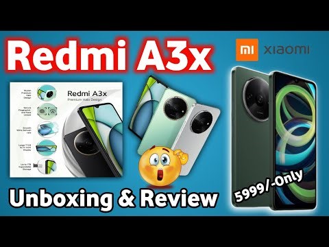 Redmi A3x Unboxing & Review 📱|सबसे सस्ता स्मार्ट फोन| 🔋5000mAh Battery|Big Display|Fingerprint|