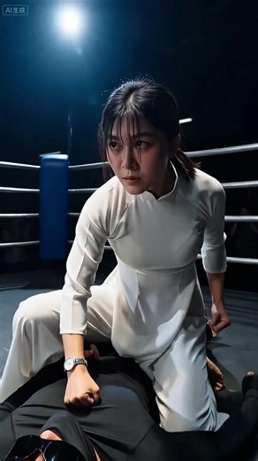 Grace Meets Power: Elegant Ao Dai Warrior Defends the Bridge! ⚔️🌉
