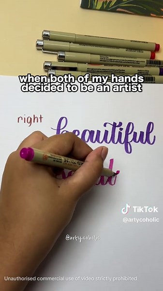 Artycoholic: Calligraphy Techniques for Right and Left Hand
