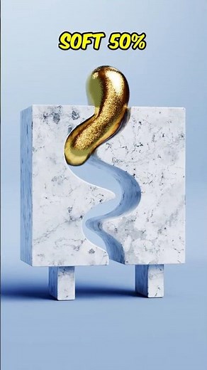 Golden Capsule Soft Body Simulation - ASMR