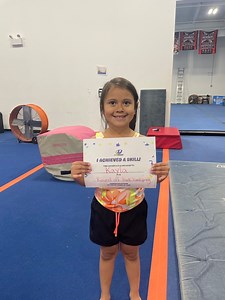 ⭐️ Achievement Unlocked! ⭐️ Hats off to Kayla for mastering the round off back handspring! Your dedication shone through, and it's paid off. Big cheers for you!  #CheerGoals #CheerDestiny #NewSkillAlert #RoundOffBackHandspring | Cheer Destiny | Facebook