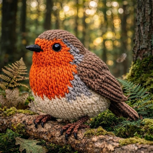 Realistic Robin Knit Pattern – Multilingual PDF Woodland Bird Tutorial (digital Download) - Etsy UK
