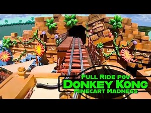 Full Ride POV Donkey Kong Minecart Madness Coaster | Universal’s Epic Universe | Family First Time