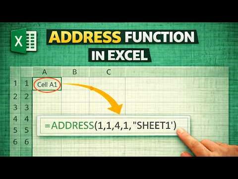 How to Use ADDRESS Function in Excel