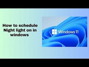 How to schedule Night light on in windows