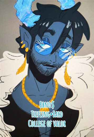 Bbno$ as a Tiefling Bard in Dungeons and Dragons