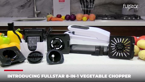 Fullstar Vegetable Chopper - Food Chopper with Container, Spiralizer, Egg Slicer & Juicer - Home Essentials & Kitchen Gadgets (XL - 9 in 1)