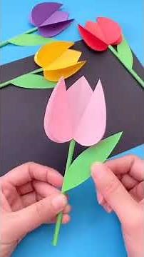 Tutorial cara membuat bunga tulip dari kertas origami