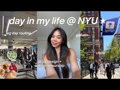 productive college day in my life | *NYU, classes, workout routine, & design!*