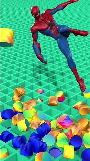 Spider-Man vs Falling Blocks Physics #roblox #animation #spiderman #3danimation #satisfying #shorts
