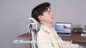 Hbada E3 Pro Ergonomic Office Chair, Big and Tall Office Chair - with 3-Zone Dynamic Lumbar Support, 4D Adjustable Headrest, 6D Adjustable Armrests, Swivel, Grey