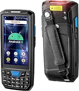 MUNBYN Android Barcode Scanner with Numeric Pad Mobile Computer with 2D Scanner 4.5-inch Handheld Rugged PDA, Android 9 Support Wireless Wi-Fi 4G LTE