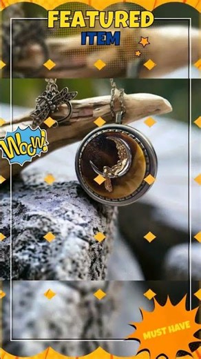 Czech Glass Lady in the Moon Music Box Locket