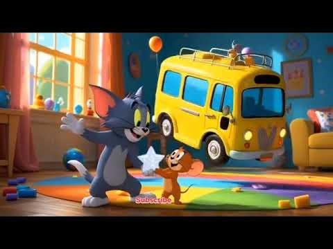 Tom and Jerry on the Flying Bus 🚌✨ | Magical Nursery Rhyme for Kids