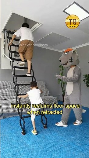 Check out our new smart retractable loft ladder! Space-saving design with one-touch remote control