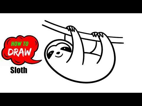 Learn How to Draw a Sloth (Simple & Fun Animal Drawing Tutorial)