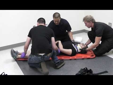 Spinal Immobilization using a Back Board