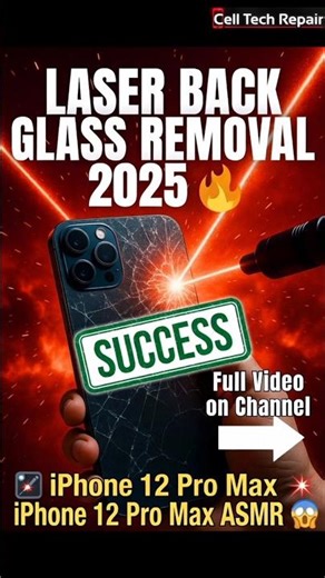 iPhone 12 Pro Max Back Glass Laser Removal 🔥 ASMR 2025