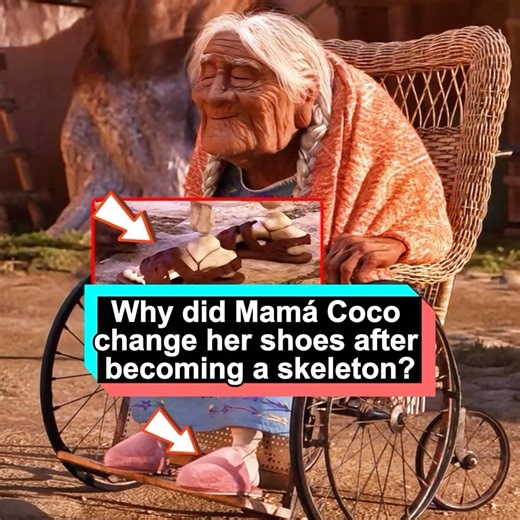 Why did Mamá Coco change her shoes after becoming a skeleton?#Coco#Pixar#Animation#Disney#fyp