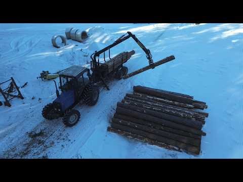 MTZ 820 Logging in the Forest | Drone Footage
