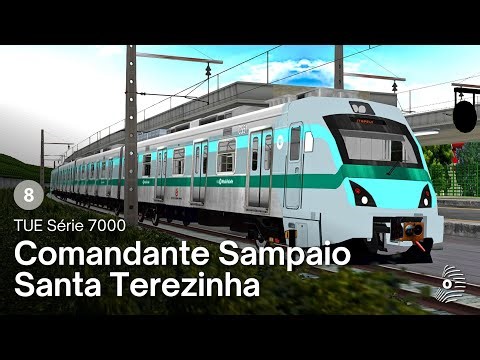 OpenBVE: CTE. SAMPAIO → SANTA TEREZINHA com o TUE SÉRIE 7000 da VIAMOBILIDADE! Linha 8 Diamante