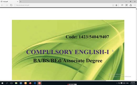 AIOU Lectures: B.A / BS Compulsory English (1423) AMR SERVICES