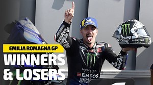 After Maverick Vinales' victory at Emilia Romagna, the top 3 are now separated by just a single point in the 2020 MotoGP Riders Championship. We look at the winners & losers in another crazy weekend at Misano... | Crash Net Motogp