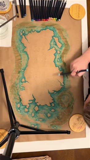 Creative Fantasy Map Design Using Upcycled Materials