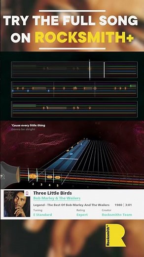 Learn "Three Little Birds" by Bob Marley on Guitar & Piano 🌿 | Rocksmith+