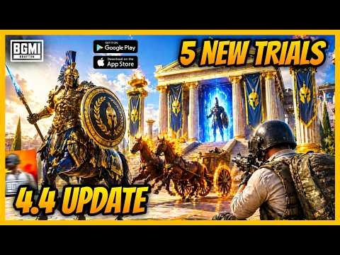 🔥BGMI 4.4 UPDATE - 5 NEW TRIALS AND FEATURES l SPARTAN THEMED MODE (HOW TO COMPLETE HELIOS TRIAL)