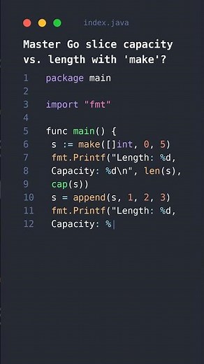 Unlock Go Slices: Master Length vs. Capacity! #GoLangTips #CodeWisdom