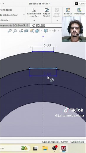 Modelagem de uma engrenagem no SolidWorks! ⚙️ #Modelagem3D #SolidWorks #Engenharia #ProjetoMecanico