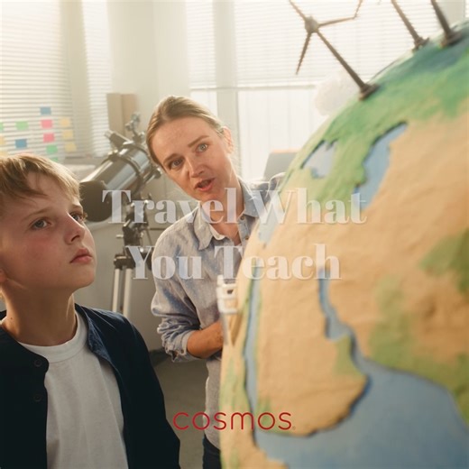 📚 Teachers - We Think the World of You! You've earned more than a summer break. You deserve the ultimate field trip - anywhere in the world. Did you know? Cosmos gives educators 15% off tours? No lesson plan needed - just pick your destination and let us handle the rest. It's never too early to make plans for your next break! #CosmosMadePossible #WorldWithinReach https://bit.ly/3IJHrQ6 | Cosmos