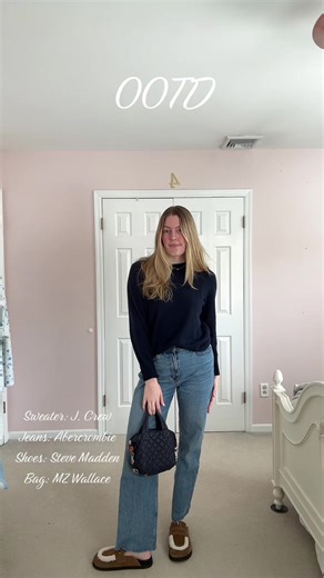 basic ootd #jcrew #abercrombie #abercrombiejeans #ootd #outfitoftheday @MZ Wallace @J.Crew @abercrombie @Abercrombie and Fitch @stevemadden