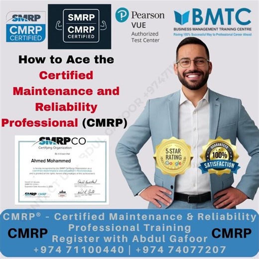 CMRP® Training 2026 | Certified Maintenance & Reliability Professional | BMTC QATAR