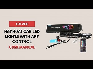 How to Install: Govee RGB Car LED Strip Lights with App Control H61140A1 User Manual