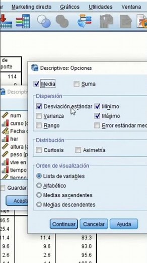Elección de variables en spss #spss