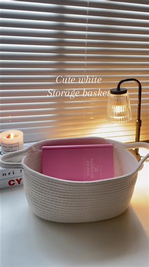 Stylish White Storage Basket for Home Organization