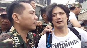 Interview with Robin Padilla while mobile at ground zero | Clint Antipala