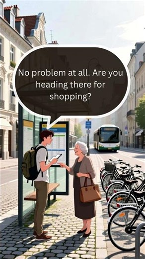 Easy Bus Stop English Conversation 🚌 | Daily Dialogue Practice#shorts